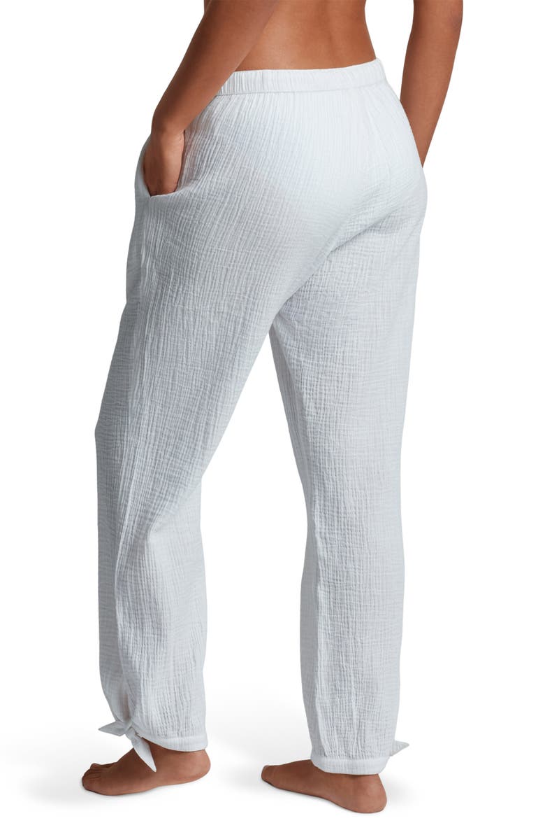 Lauren Ralph Lauren Cotton Gauze Straight Leg Cover-Up Pants, Alternate, color, White