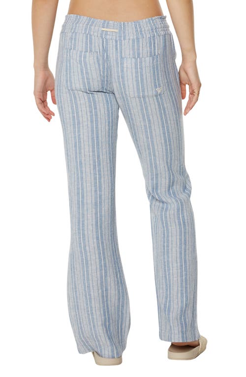 ROXY ROXY OCEANSIDE STRIPE LINEN BLEND PANTS
