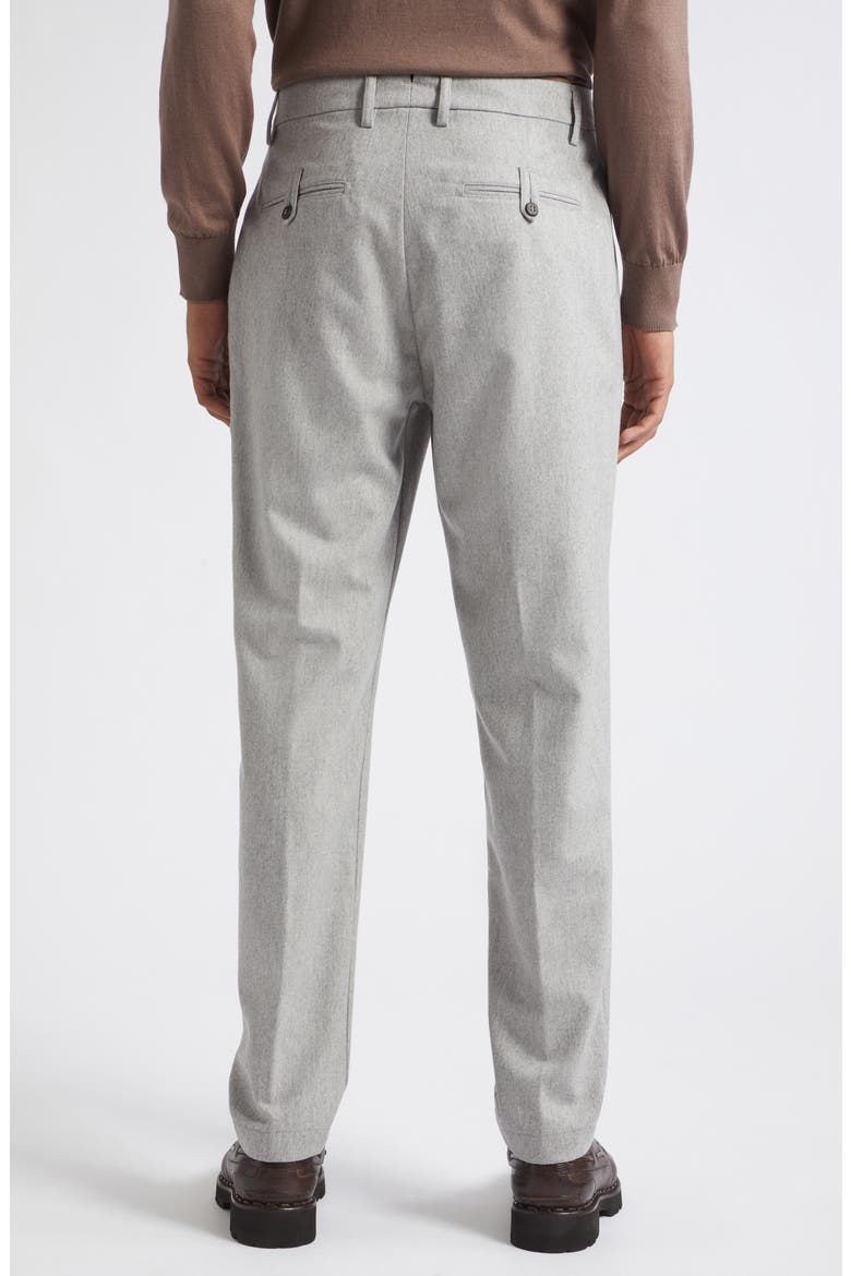 Relaxed Fit Pleated Wool & Cashmere Trousers, Alternate, color, 13 LT MELANGE GRAY