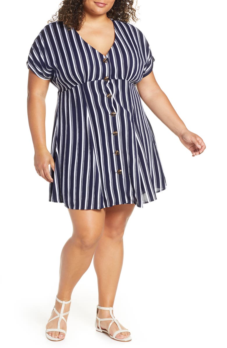 BP. Button Front Prairie Minidress, Alternate, color,