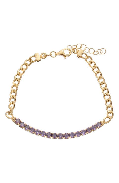 Cubic Zirconia Chain Bracelet