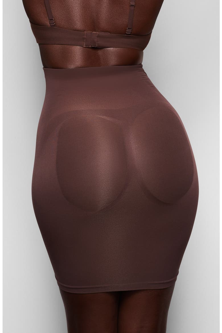Sculpting Long Skirt Slip, Alternate, color, COCOA