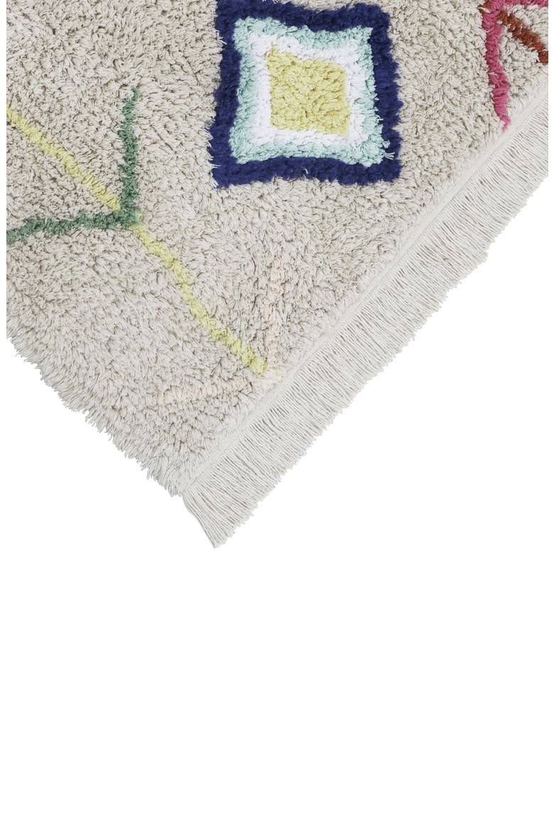 Mini Kaarol Washable Cotton Blend Rug, Alternate, color, NATURAL MULTICOLOR