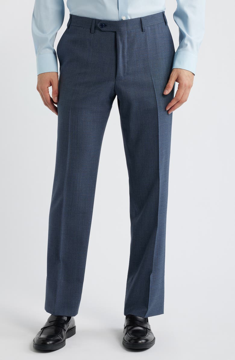 Canali Siena Regular Fit Blue Mélange Wool Suit, Alternate, color, Blue