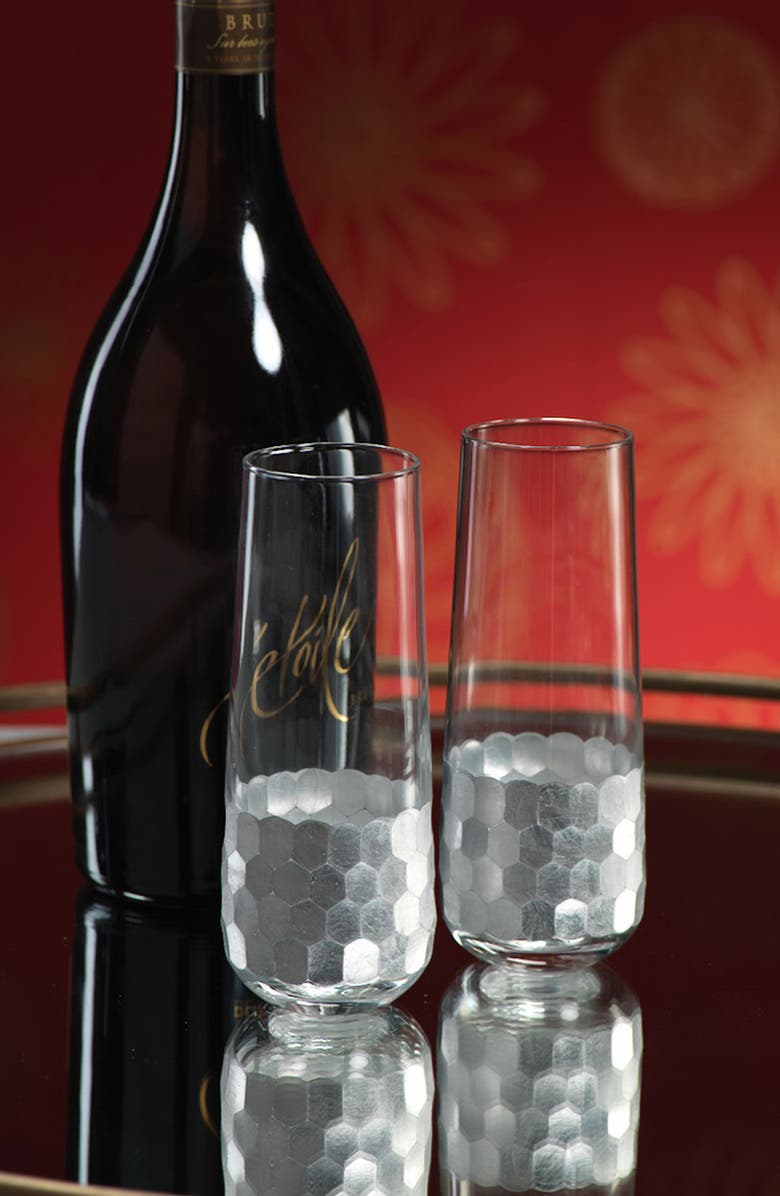 Zodax Vitorrio Set of 6 Stemless Champagne Glasses, Alternate, color,