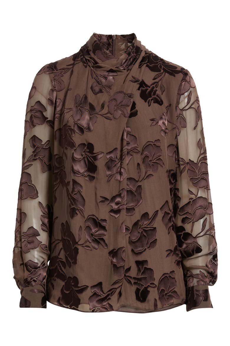 Tiffany Blouse, Alternate, color, RAPSODY BROWN