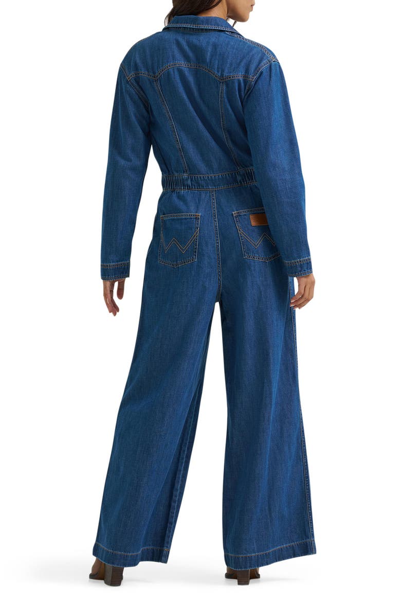 Canyon Wide Leg Denim Coverall, Alternate, color, DENIM LAGOON