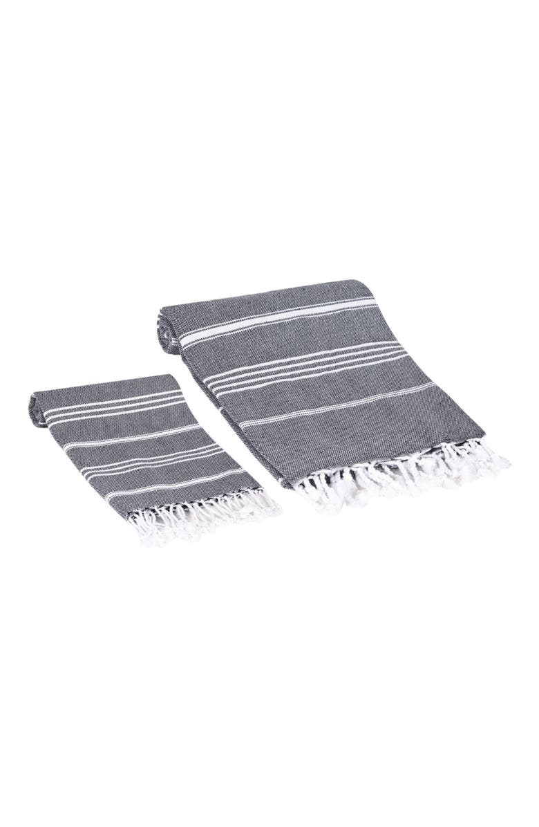 Olive & Linen Bodrum Turkish Towel Set, Main, color, 
