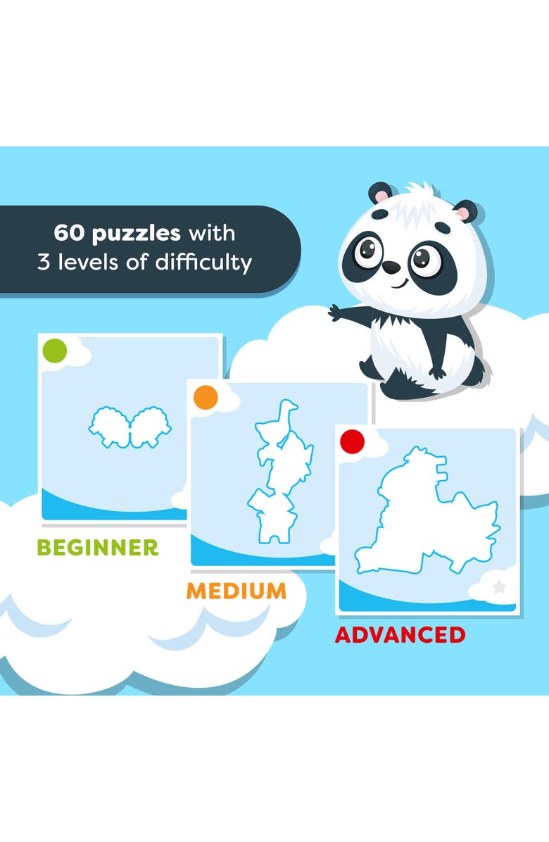 HABA Bao's Cloudland Wooden Puzzle Game with 60 Challenges, Alternate, color, Multi