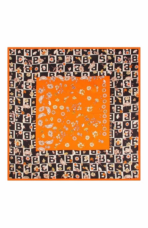 Pure Silk Printed Designer Square Scarf