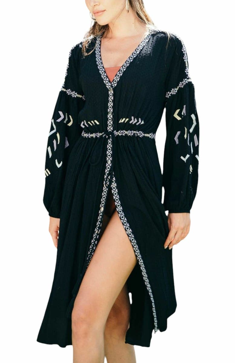 Biliblond Embroider Kaftan, Main, color,
