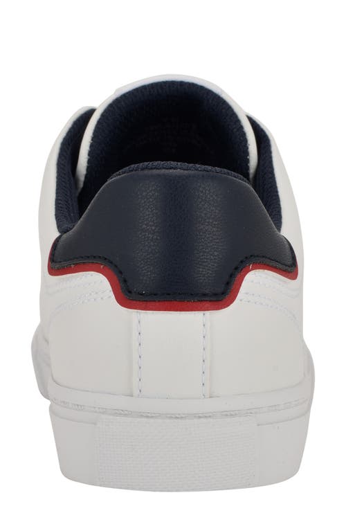 Tommy Hilfiger Lanzey Low Top Sneaker In White/navy/medium Red