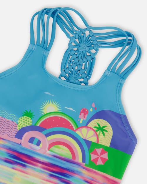 Deux Par Deux Little Girl's Printed One-piece Swimsuit Multicolored In Multicolored