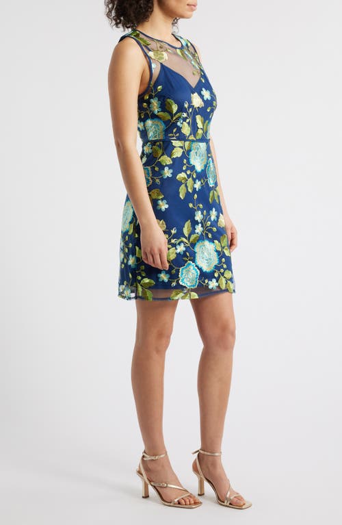 Sam Edelman Embroidered Floral Mesh Minidress In Multi