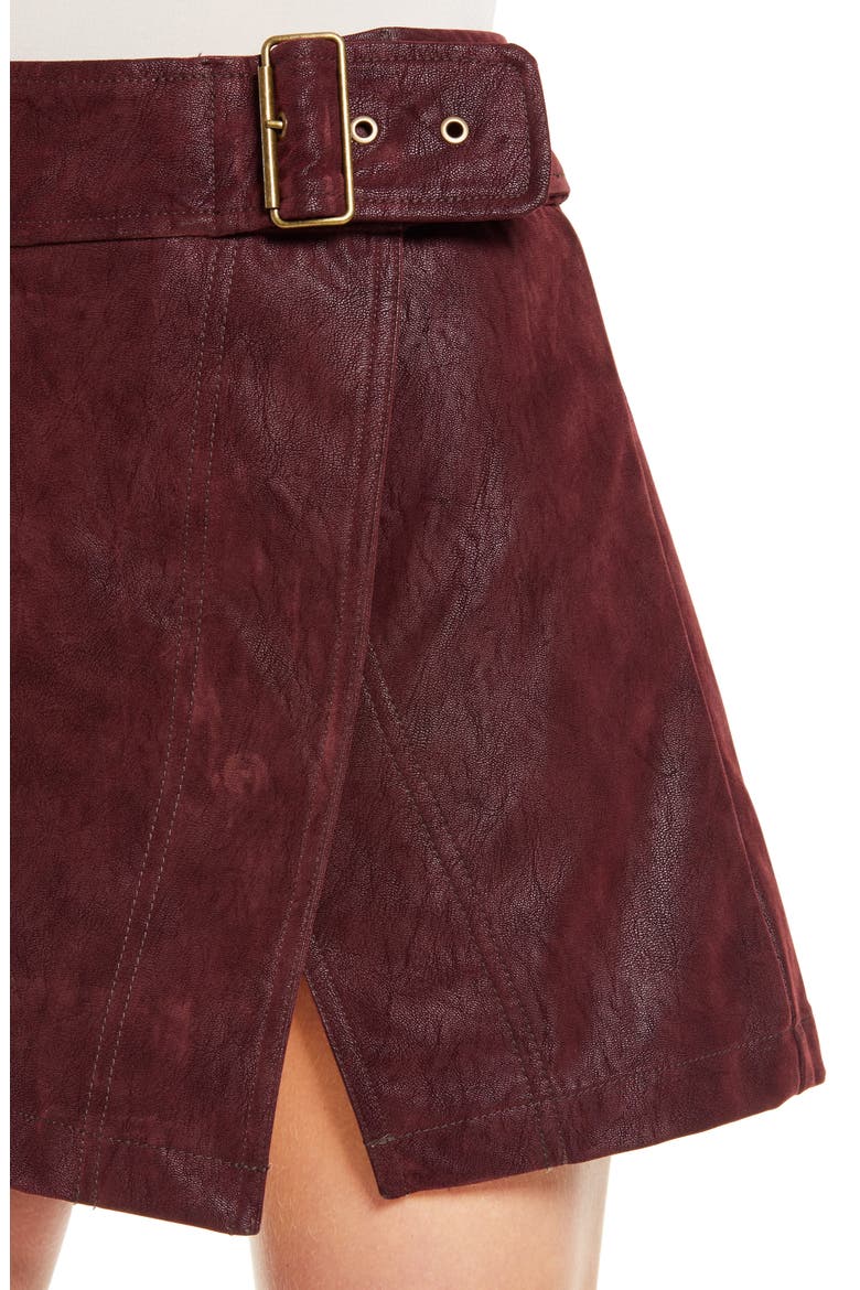 Ari Wrap Skirt, Alternate, color, WINE