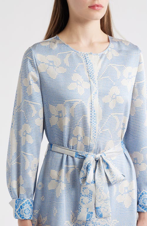 Kobi Halperin Michelle Print Tie Waist Long Sleeve Dress In Multi