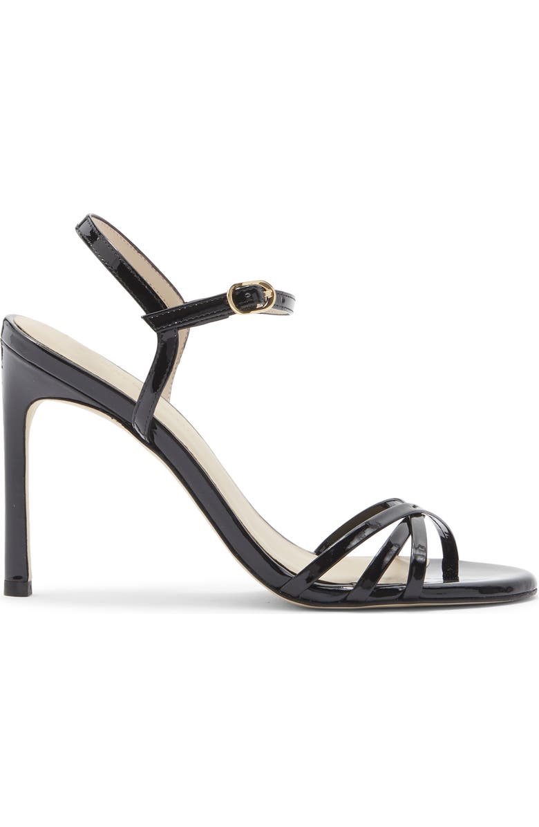 Stuart Weitzman Starla Stiletto Heel Sandal, Alternate, color, Black
