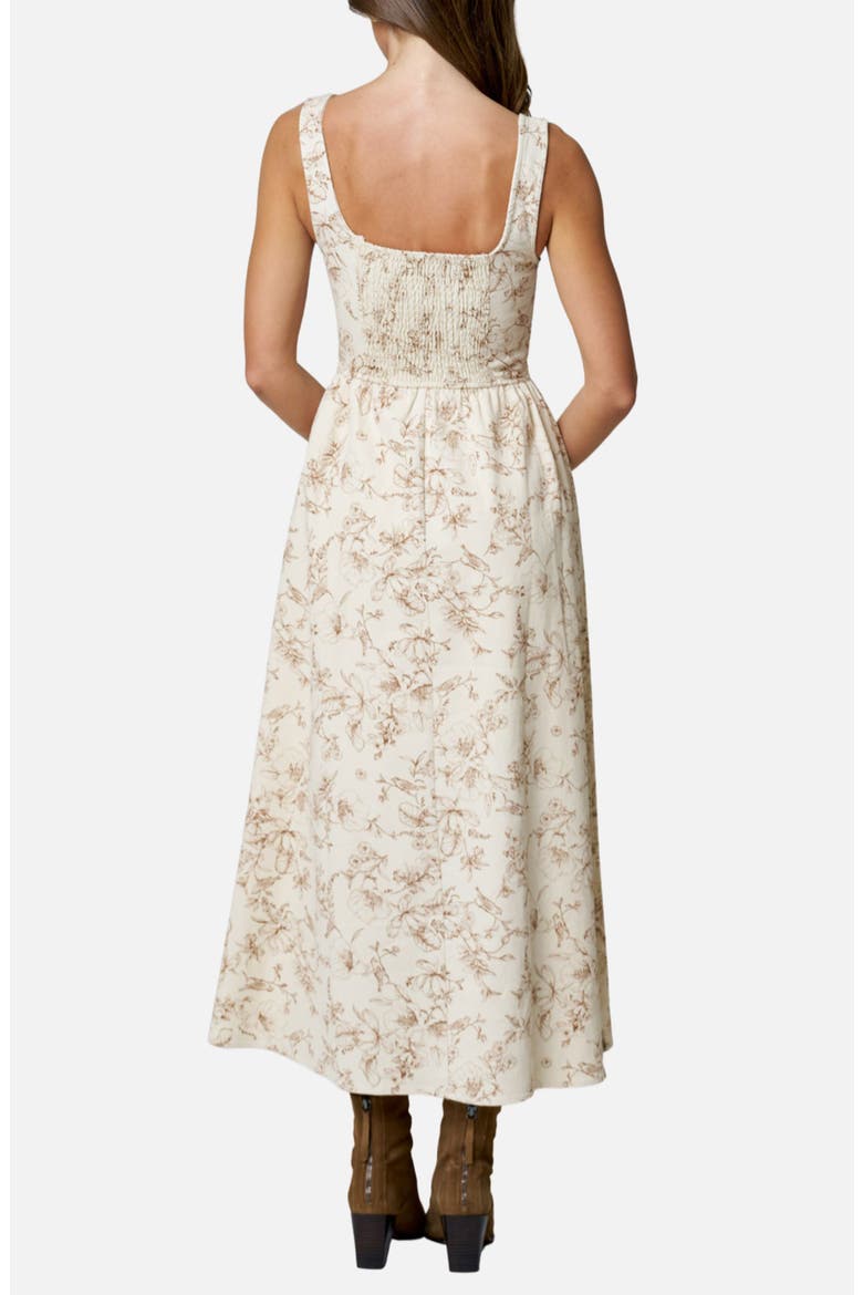 Corset Midi Dress, Alternate, color, OATMEAL