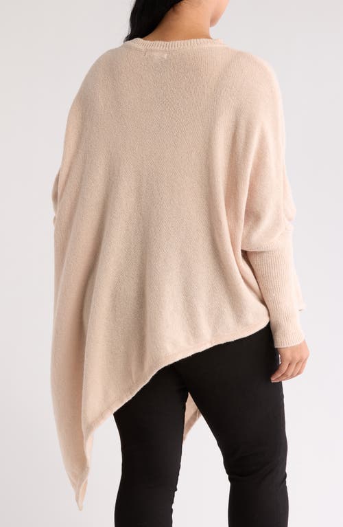 Dr2 By Daniel Rainn Abstract Floral Asymmetric Hem Sweater In Neutral