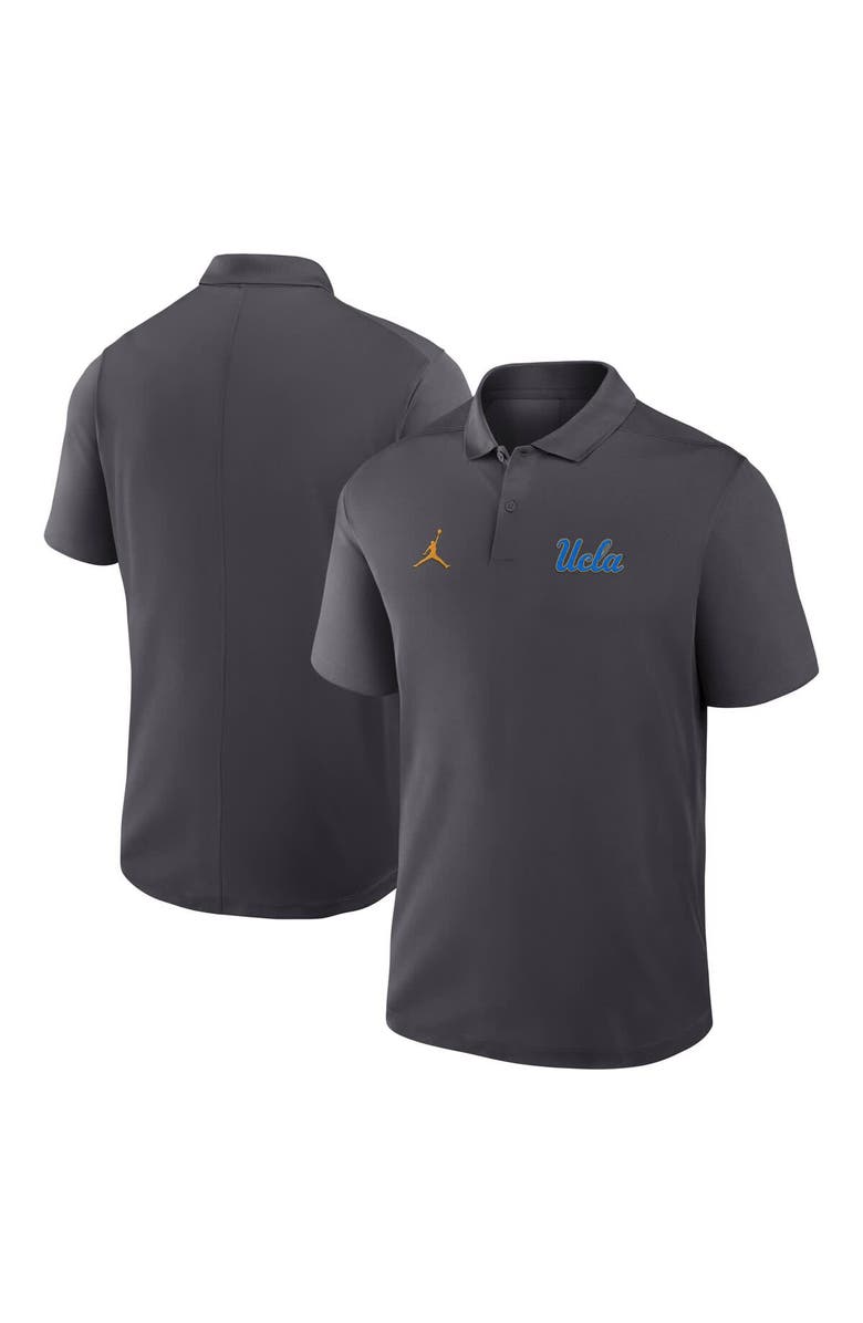 Jordan Brand Men's Jordan Brand Anthracite UCLA Bruins Primetime Victory Primary Logo Performance Polo, Alternate, color, 