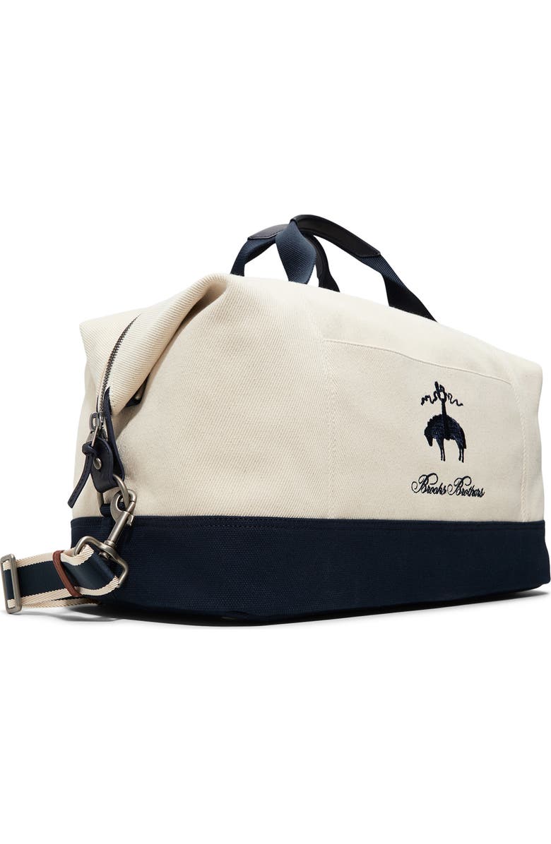Brooks Brothers Lafayette Cotton Canvas Duffle Bag, Alternate, color, Natural