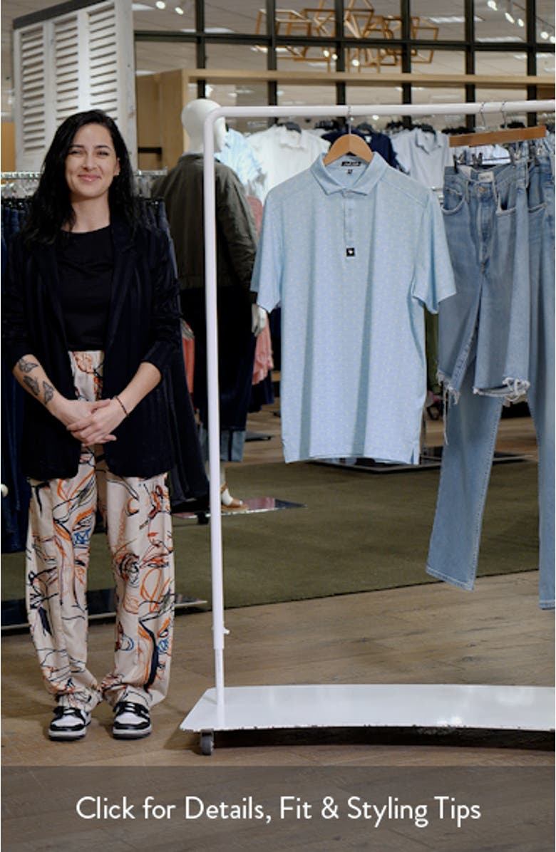 Core Floral Waves Performance Golf Polo, sales video thumbnail