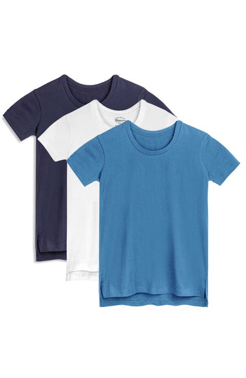 Organic Cotton Girls Extended Length T-Shirt 3-pack