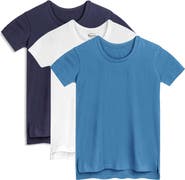 Mightly Organic Cotton Girls Extended Length T-Shirt 3-pack