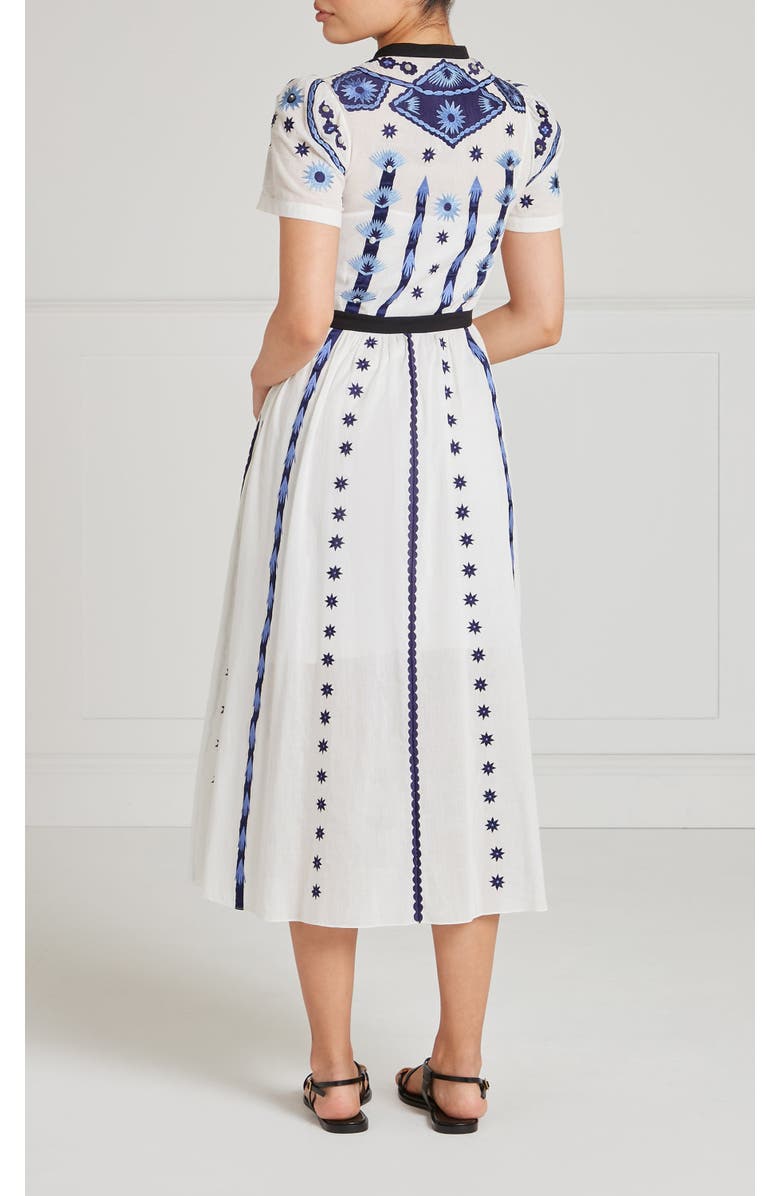Temperley London Edith Shirt Dress, Alternate, color, White/Blue