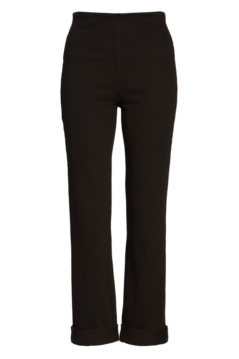'Lyssentials Boyfriend High Rise Denim Jeans, Alternate, color, BLACK
