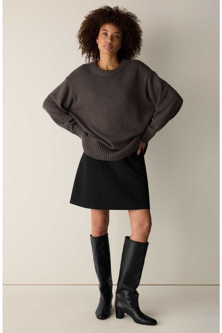 Flared Miniskirt, Alternate, color, BLACK