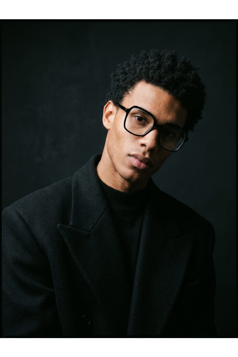 Aura 01 53MM Soft Square Eyeglasses In Obsidian Black, Alternate, color, Obsidian Black