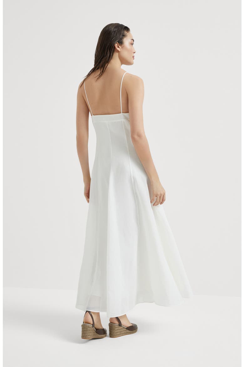 Organza dress with monili, Alternate, color, White
