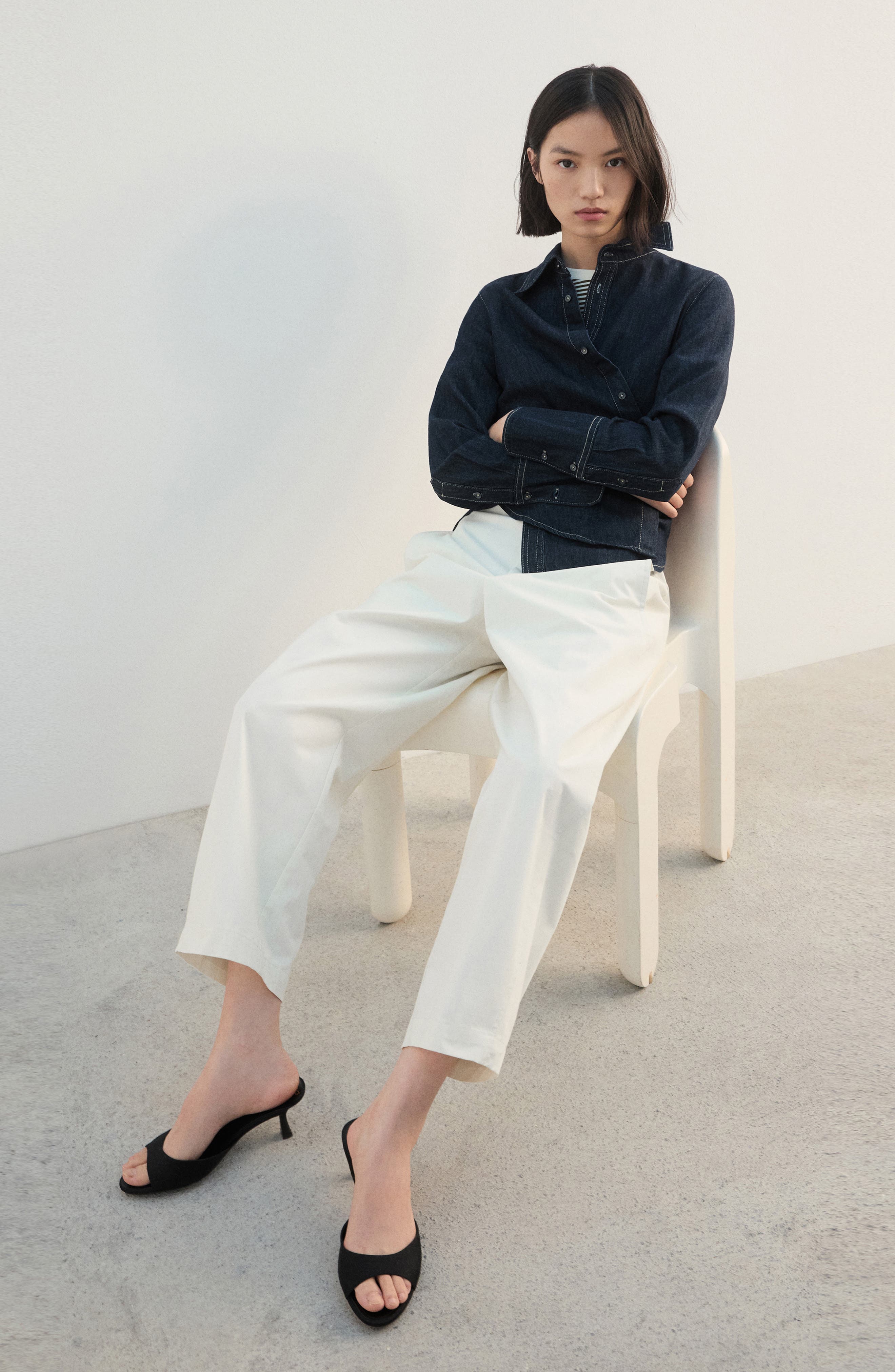 Straight Leg Cotton Pants - image 2