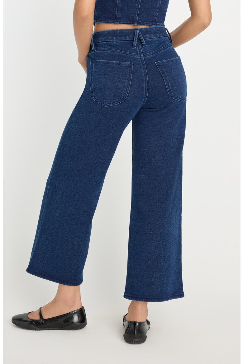 Jeanius Crop Palazzo Jeans, Alternate, color, INDIGO377