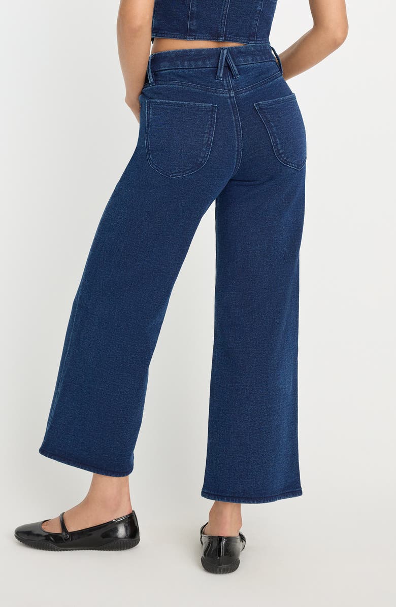 Good American Jeanius Crop Palazzo Jeans, Alternate, color, Indigo377