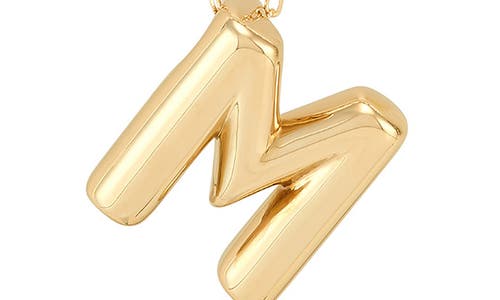 Frankie & Zoe Initial 'm' Pendant Necklace In Gold