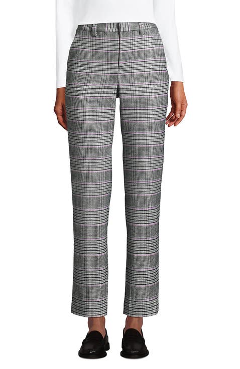 High Rise Brushed Flannel Tapered Ankle Pants