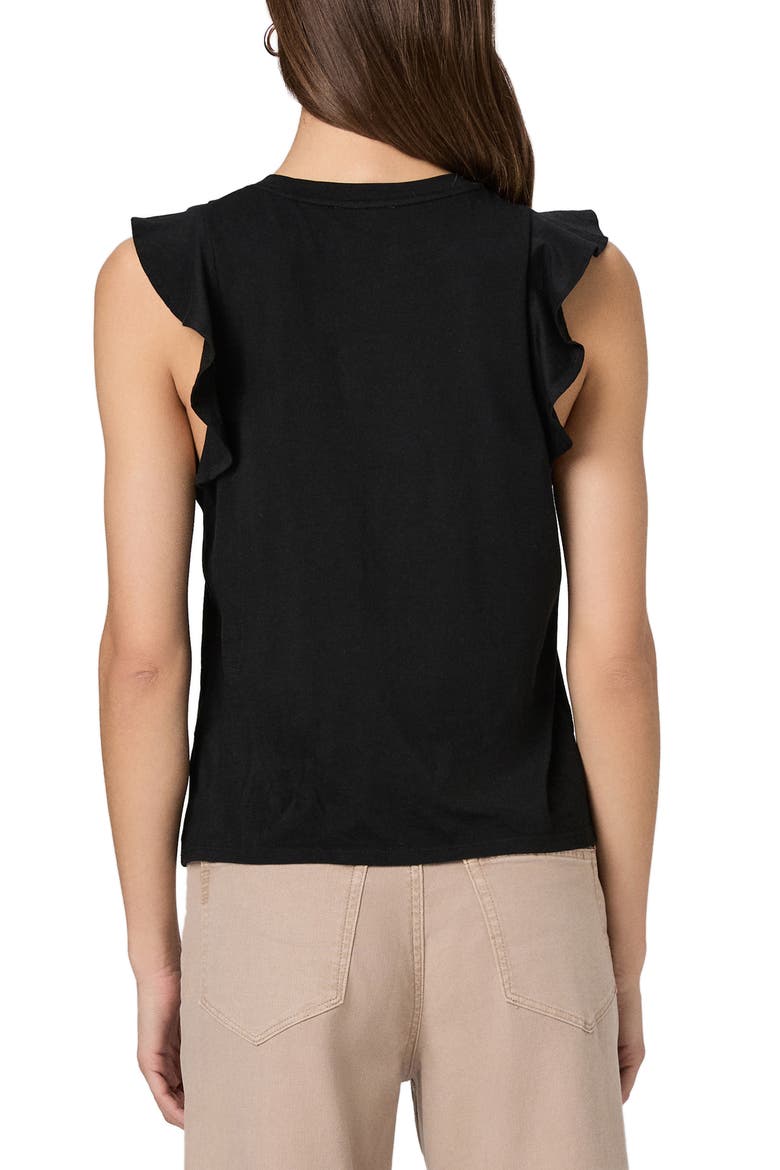 Alaria Flutter Sleeve Top, Alternate, color, BLACK