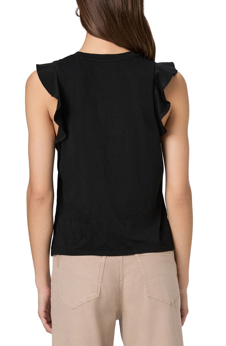 PAIGE Alaria Flutter Sleeve Top, Alternate, color, Black