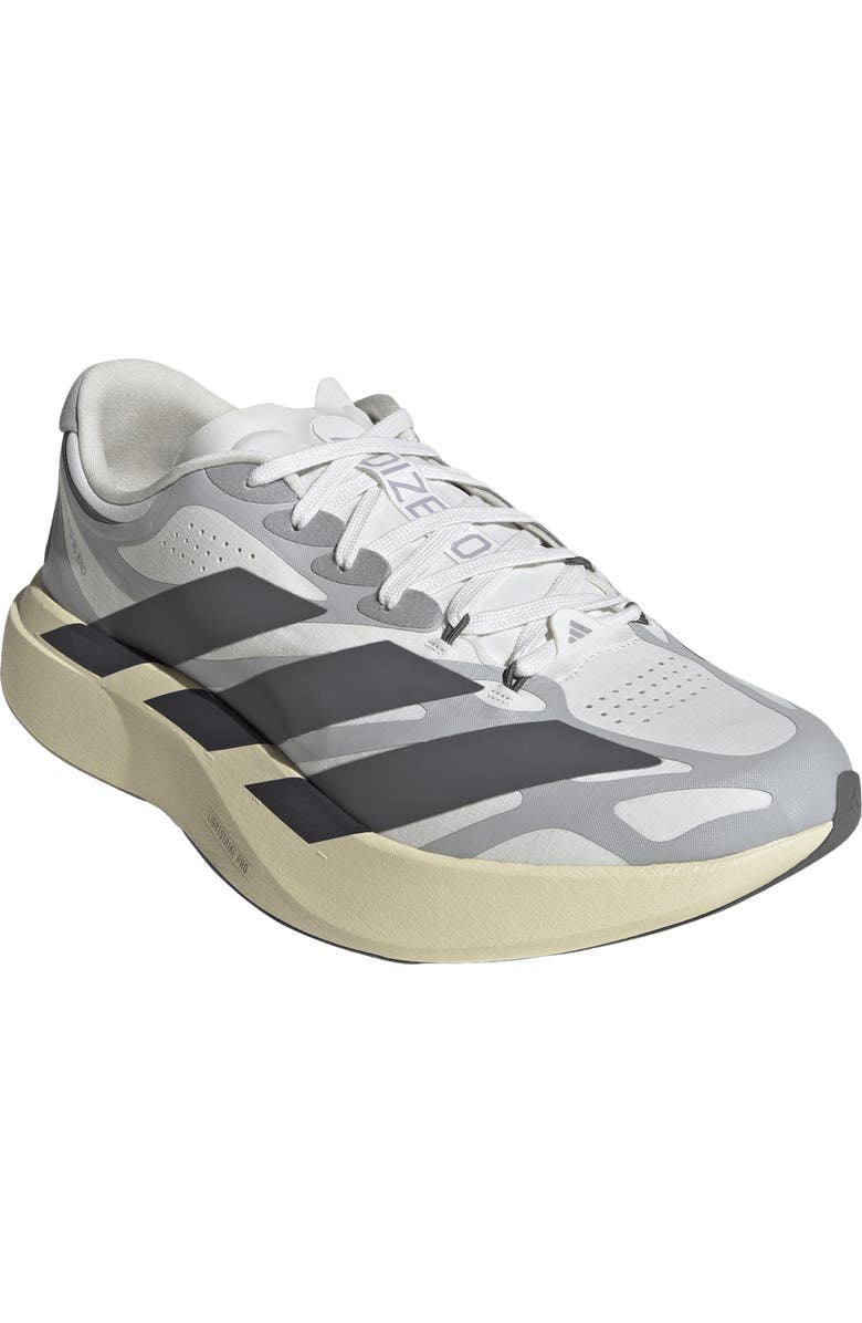 adidas Adizero Evo SL EXO Running Shoe, Main, color, White/ Utility Black/ Grey