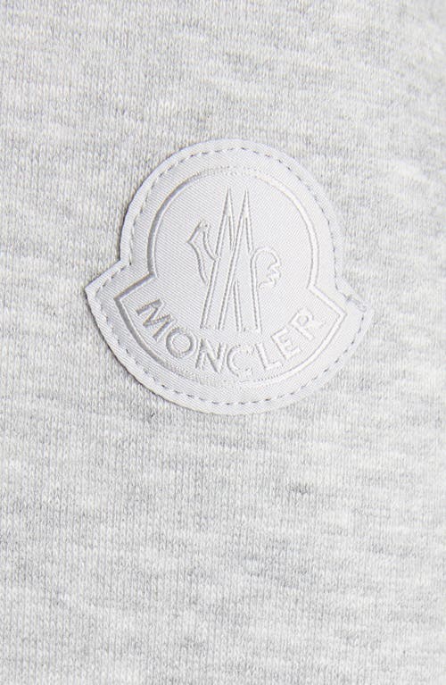 Moncler Long Sleeve Mixed Media Polo Dress In Gray