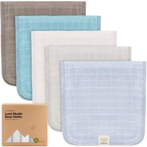 5-Pack Lumi Muslin Burp Cloths