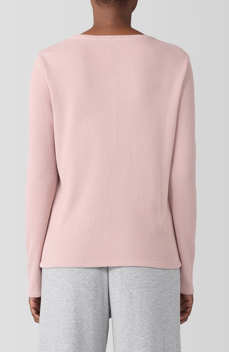 EILEEN FISHER SLEEP Organic Cotton Henley Sleep Top, Alternate, color, Opal