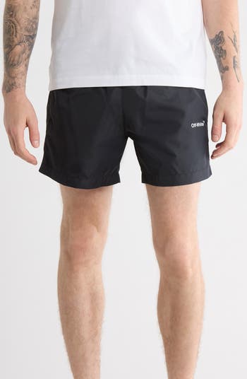 Diagonal Outline Swim Shorts
