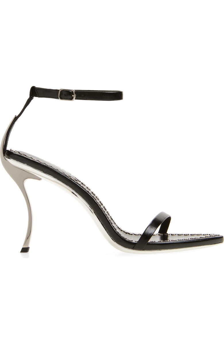 Jeffrey Campbell Obsession Ankle Strap Sandal, Alternate, color, Black Silver