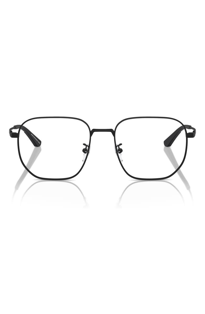 Emporio Armani 54mm Pilot Optical Glasses, Main, color, Matte Black / Demo Lens