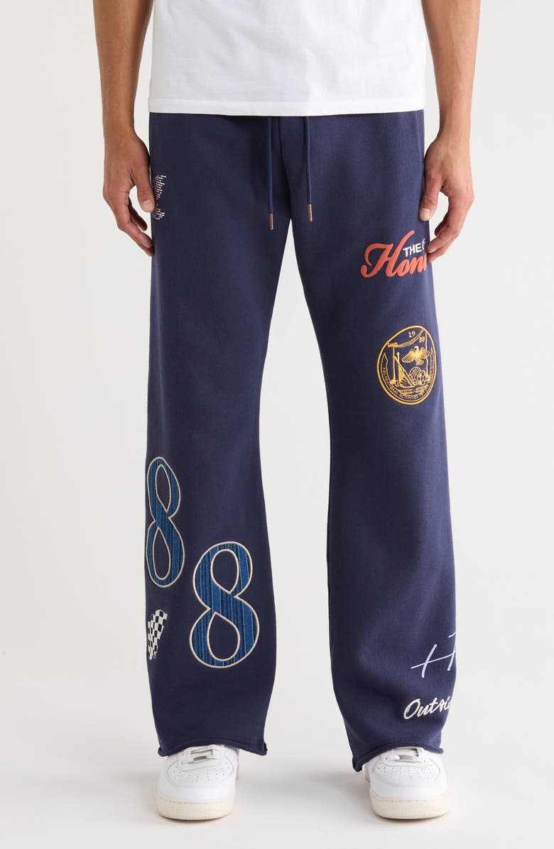 HONOR THE GIFT 1988 Embellished Cotton Graphic Sweatpants, Main, color, 