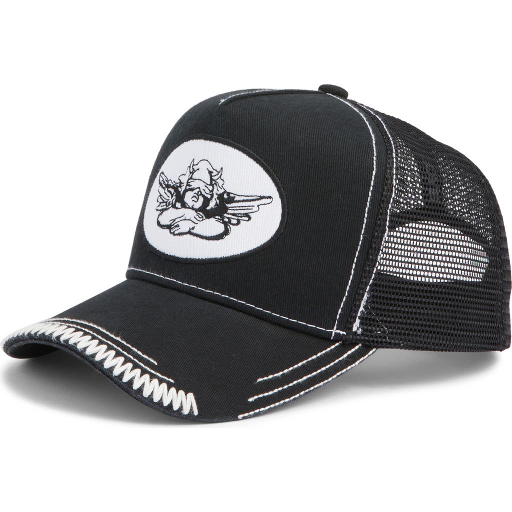 Boys Lie Smoke Signal Trucker Hat In Black