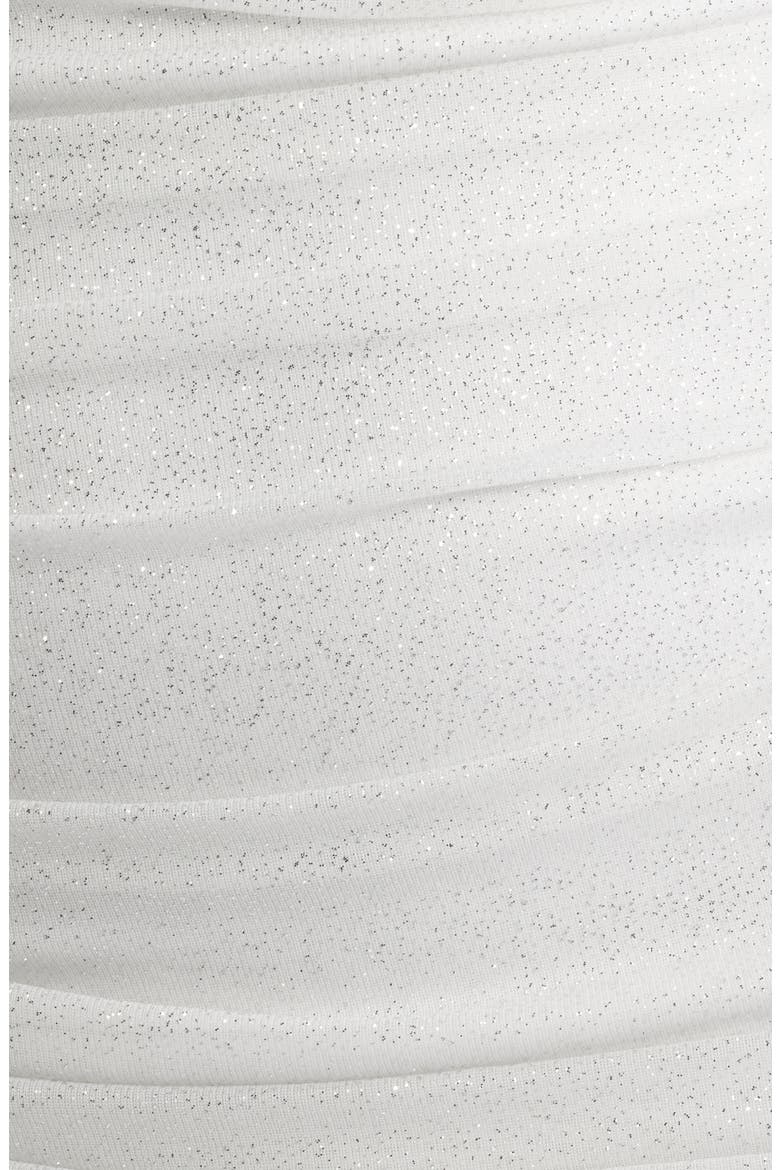 Ruched Glitter Tank Minidress, Alternate, color, WHITE